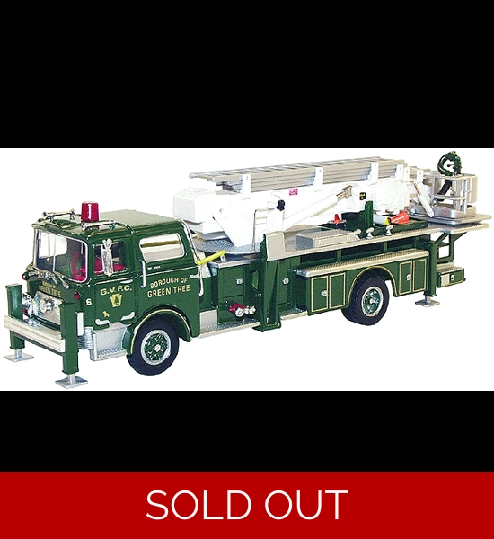 Corgi Green Tree, PA. Mack CF Tower Ladder Truck Diecast